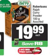 Robertsons Rajah Curry Powder Assorted-100g Each