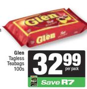 Glen Tagless Teabags-100s Per Pack
