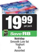 Nutriday Smooth Low Fat Yoghurt Assorted-6s Per Pack