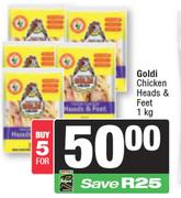 Goldi Chicken Heads & Feet-For 5 x 1kg