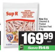 New Era Cleaned & Peeled Chicken Feet-5kg Each 