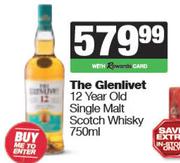 The Glenlivet 12 Year Old Single Malt Scotch Whisky-750ml