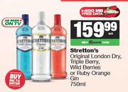 Stretton's Original London Dry,Triple Berry,Wild Berries Or Ruby Orange Gin-750ml