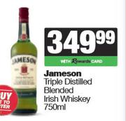 Jameson Triple Distilled Blended Irish Whisky-750ml