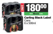 Carling Black Label Cans-For 2 x 6 x 500ml