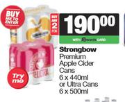 Strongbow Premium Apple Cider Cans 6 x 440ml Or Ultra Cans 6 x 500ml-For 2
