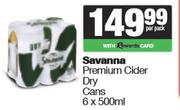 Savanna Premium Cider Dry Cans-6 x 500ml