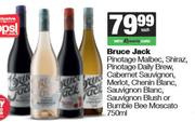 Bruce Jack Pinotage Malbec, Shiraz, Pinotage Daily Brew, Cabernet Sauvignon, Merlot-750ml Each