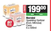 Bernini Sparkling Spritzer Cans-For 2 x 6 x 500ml