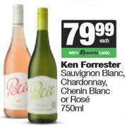 Ken Forrester Sauvignon Blanc, Chardonnay, Chenin Blanc Or Rose-750ml Each