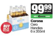 Corona Cero Handies-6 x 355ml