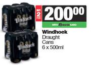 Windhoek Draught Cans-For 2 x 6 x 500ml