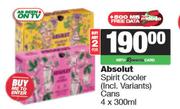 Absolut Spirit Cooler Cans-For 2 x 4 x 300ml