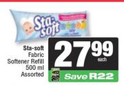 Sta Soft Fabric Softener Refill Assorted-500ml