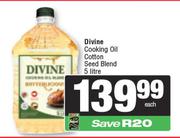 Divine Cooking Oil Cotton Seed Blend-5L
