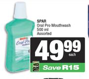 Spar Oral Pro Mouthwash Assorted-500ml