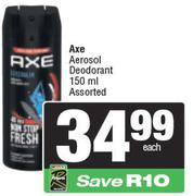 Axe Aerosol Deodorant Assorted-150ml