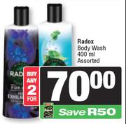 Radox Body Wash Assorted-For 2 x 400ml