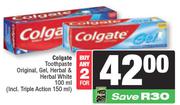 Colgate Toothpaste Oringinal, Gel, Herbal & Herbal White-For 2 x 100ml
