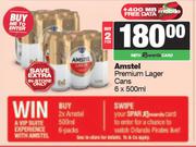 Amstel Premium Lager Cans-For 2 x 6 x 500ml