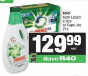Ariel Auto Liquid 2Ltr or Capsules 21's Pack-Each