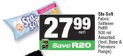 Sta Soft Fabric Softener Refill Assorted (Incl Base & Premium Range)-500ml Each
