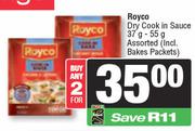 Royco Dry Cook In Sauce Assorted (Incl Bakes Packets)-For Any 2 x 37g/55g