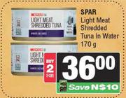 Spar Light Meat Shredded Tuna In Water-For 2 x 170g