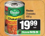 Rhodes Chakalaka-400g