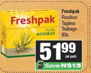 Freshpak Rooibos Tagless Teabags-80s Per Pack