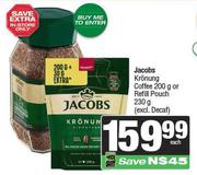 Jacobs Kronung Coffee 200g Or Refill Pouch 230g