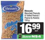 Messaris Blanched Peanuts & Salted Peanut/Peanut & Raisins-150g