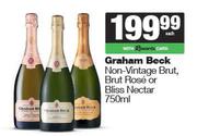 Graham Beck Non Vintage Brut, Brut Rose Or Bliss Nectar-750ml