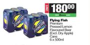 Flying Fish Premium Pressed Lemon Flavoured Beer Cans-For 2 x 6 x 500ml