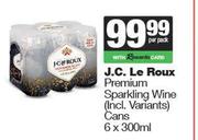 J.C.Le Roux Premium Sparkling Wine Cans-6 x 300ml