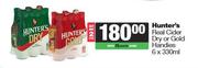 Hunter's Real Cider Dry Or Gold Handies-For 2 x 6 x 330ml