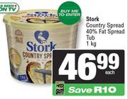 Stork Country Spread 40% Fat Spread Tub-1kg 