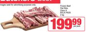 Frozen Beef Flat Ribs Class A Bulk Pack-2kg Per Pack