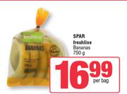 Spar Freshline Bananas-750g per Bag