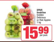 Spar Freshline Golden Delicious Or Red Apples-1kg Per Pack