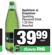 Appletiser Or Grapetiser Sparkling Flavoured Drink Assorted-1.25Ltr Each