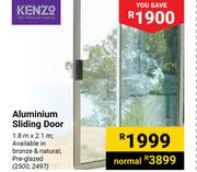 Kenzo Aluminium Sliding Door-1.8m x 2.1m