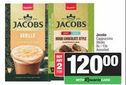 Jacobs Cappuccino Sticks Assorted-For 2 x 8s/10s