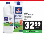 Clover Fresh Milk Or Up Full Cream Or 2% Low Fat-2L