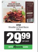 Spar Shoulder Or Diced Bacon-200g