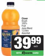 Clover Krush 100% Fruit Juice Blend Assorted-1.5L