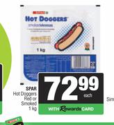 Spar Hot Doggers Red Or Smoked-1Kg 