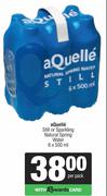 Aquelle Still Or Sparkling Natural Spring Water-6 x 500ml Per Pack