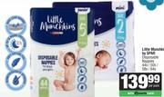 Little Munchkins By Spar Disposable Nappies-44s/50s/58s/64s Per Pack