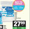 Dove Baby Oval Pads Cotton Wool-40s